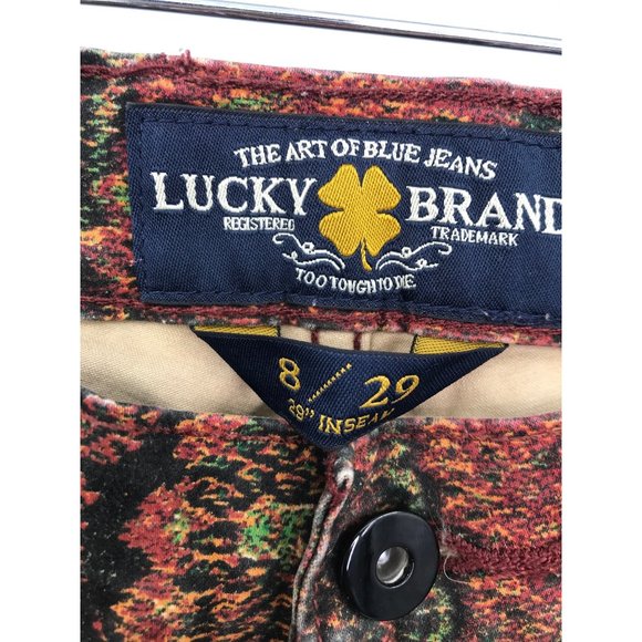 Lucky Brand Charlie Skinny Ankle Bohemian Boho Paisley Jeans Size 8/29 - Picture 5 of 8